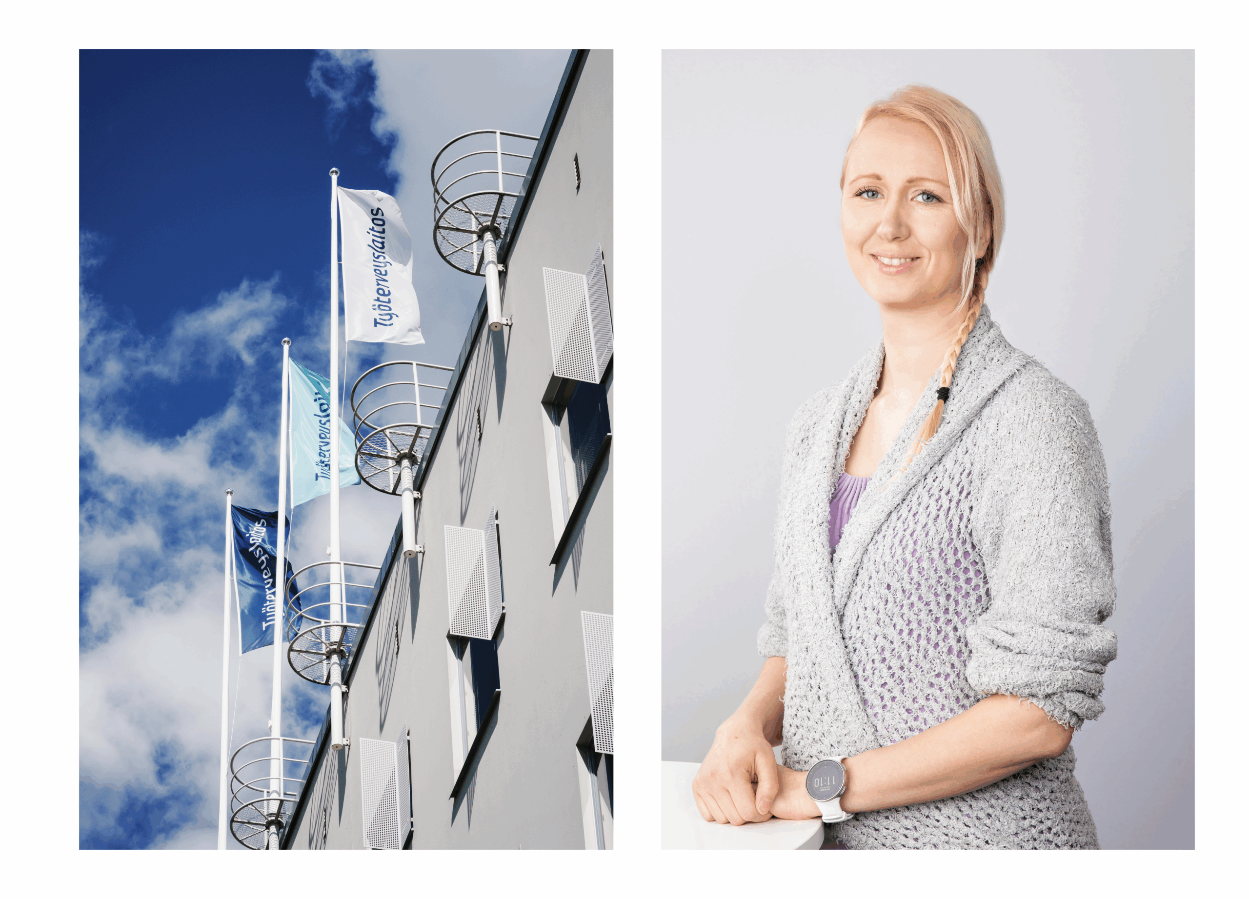 Työterveyslaitoksen OKR-työtä. Kuvakooste asiakkaan tiloista